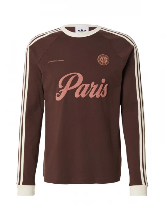 Foto van product ADIDAS ORIGINALS Shirt 'PARIS' bruin / zalm roze / wit