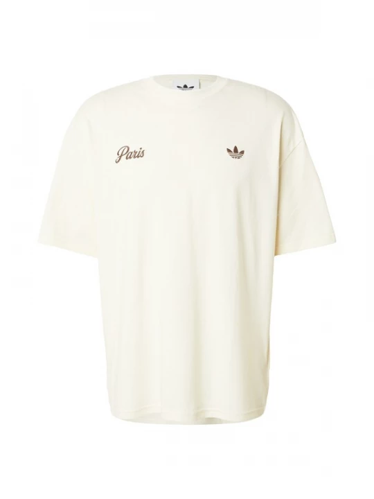Foto van product ADIDAS ORIGINALS Shirt 'PARIS' chocoladebruin / wit