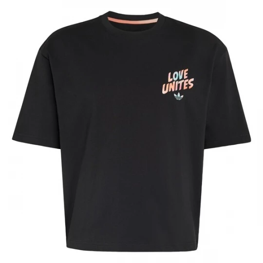 Foto van product ADIDAS ORIGINALS Shirt 'Pride' azuur / abrikoos / zwart