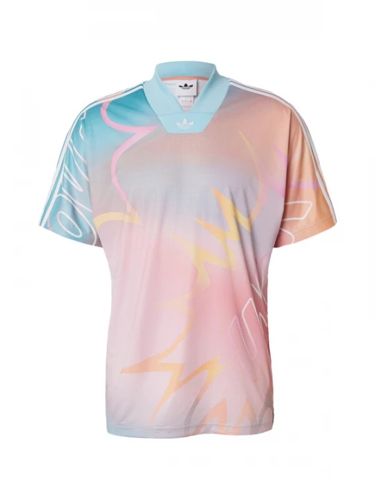 Foto van product ADIDAS ORIGINALS Shirt 'PRIDE' lichtblauw / oranje / lichtoranje / rosa