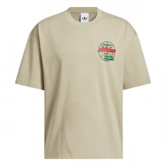 Foto van product ADIDAS ORIGINALS Shirt 'Tournament' beige / groen / rood