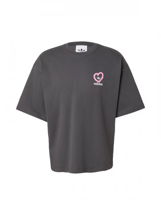Foto van product ADIDAS ORIGINALS Shirt 'V-Day Big Heart' aardetinten / oudroze / wit