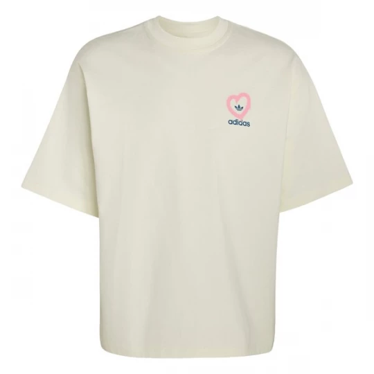 Foto van product ADIDAS ORIGINALS Shirt 'V-Day Big Heart' enziaan / rosa / wolwit