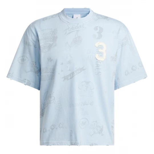 Foto van product ADIDAS ORIGINALS Shirt 'Varsity' hemelsblauw / grijs / wit