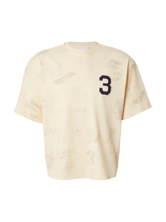 Foto van product ADIDAS ORIGINALS Shirt 'Varsity' lichtbeige / beige gemêleerd / zwart
