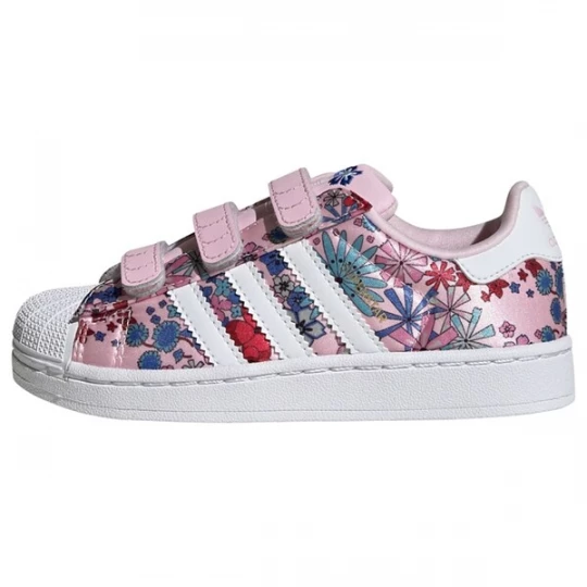 Foto van product ADIDAS ORIGINALS Sneakers 'Liberty London Superstar' petrol / rosa / rood / wit