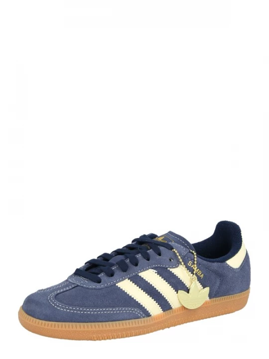 Foto van product ADIDAS ORIGINALS Sneakers 'SAMBA' donkerblauw / pasteelgeel