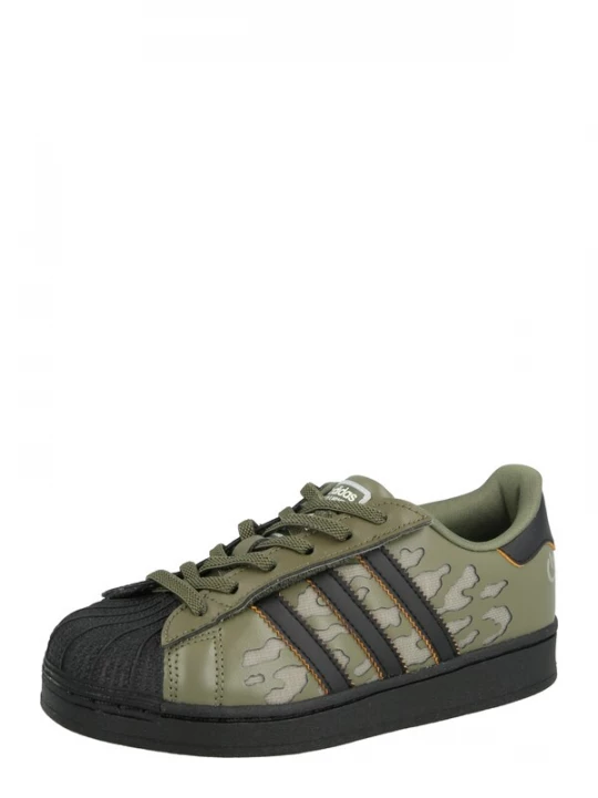 Foto van product ADIDAS ORIGINALS Sneakers 'SUPERSTAR' kaki / olijfgroen / oranje / zwart