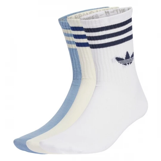 Foto van product ADIDAS ORIGINALS Sokken '3-Stripes Crew 3 Pairs' marine / hemelsblauw / wit / wolwit