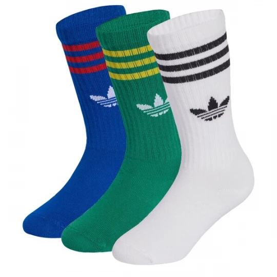 Foto van product ADIDAS ORIGINALS Sokken 'Crew 3 Pairs' blauw / groen / rood / wit