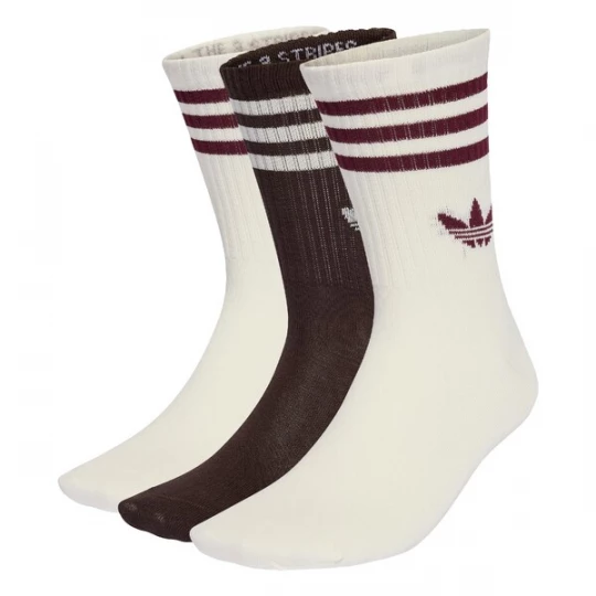 Foto van product ADIDAS ORIGINALS Sokken donkerbruin / wijnrood / wit