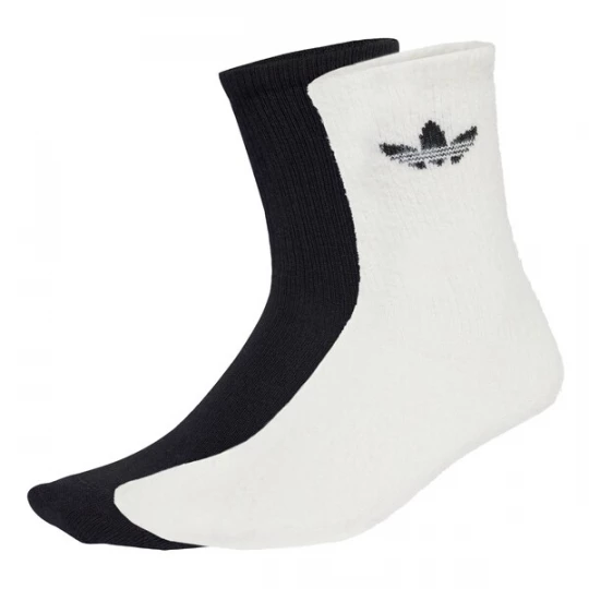 Foto van product ADIDAS ORIGINALS Sokken 'Fluffy Crew Sock 2 Pairs' zwart / wit