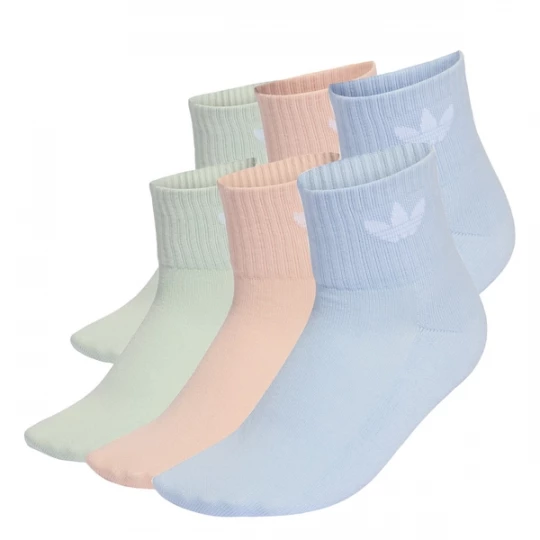 Foto van product ADIDAS ORIGINALS Sokken 'Mid Ankle 6 Pairs' pastelblauw / mintgroen / rosa