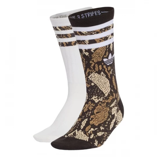 Foto van product ADIDAS ORIGINALS Sokken 'Snake Crew' lichtbeige / brokaat / donkerbruin / wit
