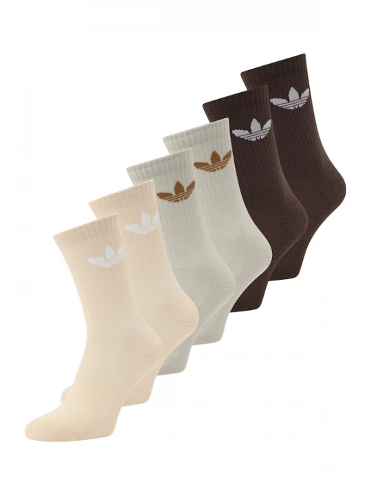 Foto van product ADIDAS ORIGINALS Sokken 'Trefoil Cushion' beige / chocoladebruin / lichtgrijs