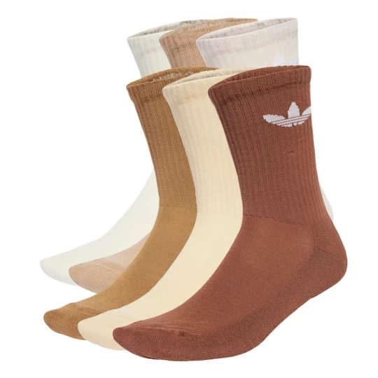 Foto van product ADIDAS ORIGINALS Sokken 'Trefoil Cushion' beige / ecru / sand / kastanjebruin / lichtbruin / wit