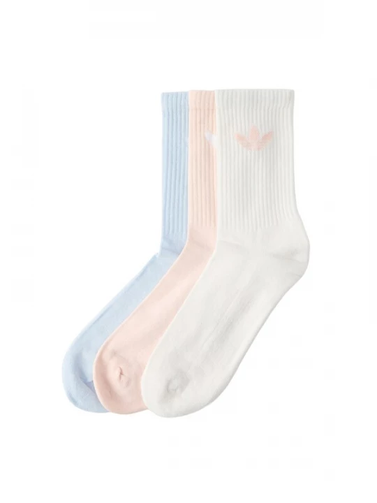 Foto van product ADIDAS ORIGINALS Sokken 'Trefoil' lichtblauw / pasteloranje / wit