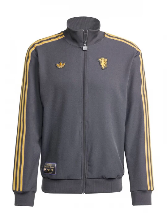 Foto van product ADIDAS ORIGINALS Sportsweatvest 'Manchester United Terrace Icons' grijs / lichtoranje