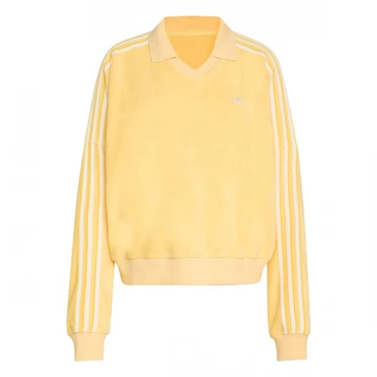 Foto van product ADIDAS ORIGINALS Sweatshirt 'TERRY TOWEL V NECK LONG SLEEVES Polo' geel / wit