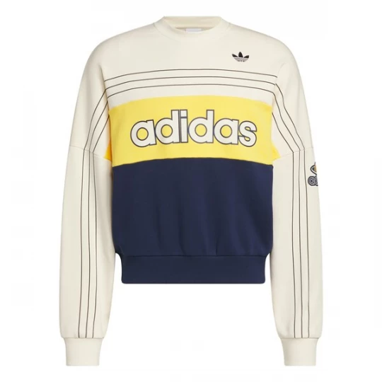 Foto van product ADIDAS ORIGINALS Sweatshirt 'Varsity' navy / curry / wolwit