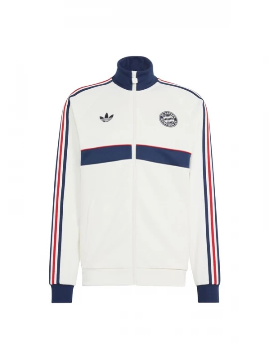Foto van product ADIDAS ORIGINALS Sweatvest 'FC Bayern München' donkerblauw / rood / wolwit