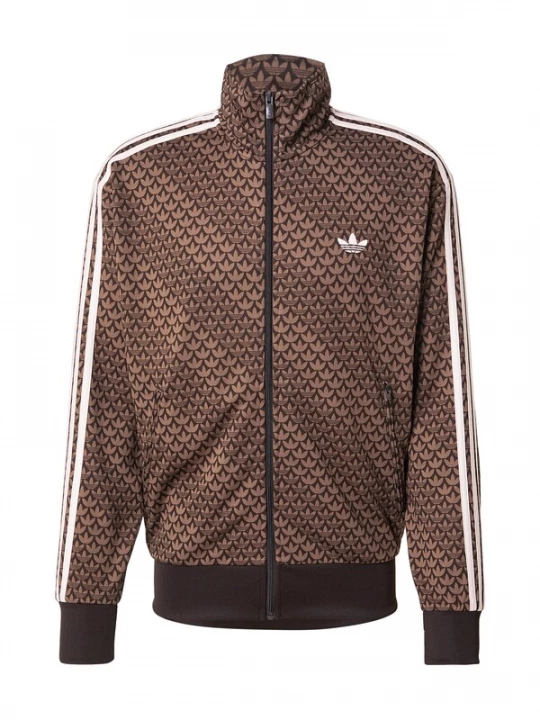 Foto van product ADIDAS ORIGINALS Sweatvest 'Firebird' bruin / ombergrijs / wit