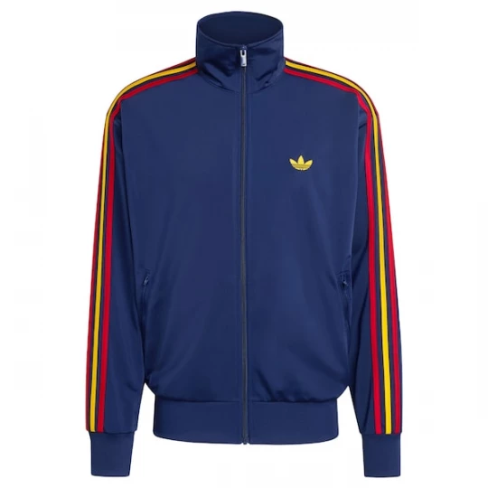 Foto van product ADIDAS ORIGINALS Sweatvest 'Firebird' donkerblauw / honing / knalrood