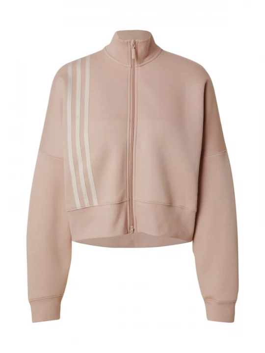 Foto van product ADIDAS ORIGINALS Sweatvest 'Off Placed 3-Stripes Zip' lichtbruin / wit