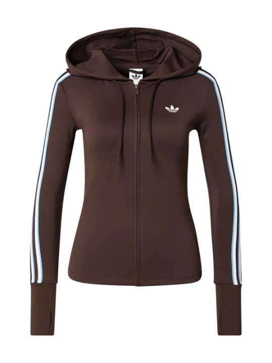 Foto van product ADIDAS ORIGINALS Sweatvest 'Trefoil' lichtblauw / chocoladebruin / wit