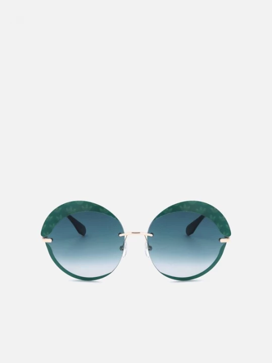 Foto van product ADIDAS ORIGINALS Zonnebril 'Adidas Original OR0019 Matte black 67 / 17 / 135 Women Sunglasses' groen