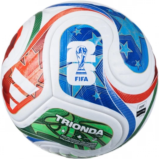 Foto van product ADIDAS PERFORMANCE Bal 'FIFA World Cup 26™ Trionda Pro' blauw / groen / lichtrood / wit