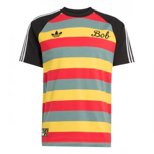 Foto van product ADIDAS PERFORMANCE Functioneel shirt 'Bob Marley' geel / kaki / rood / zwart
