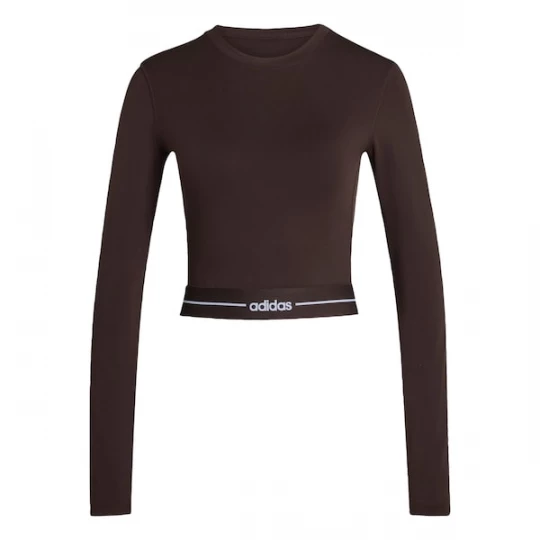 Foto van product ADIDAS PERFORMANCE Functioneel shirt 'Hyperglam' bruin / wit