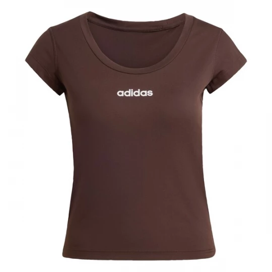 Foto van product ADIDAS PERFORMANCE Functioneel shirt 'Hyperglam' kastanjebruin / wit