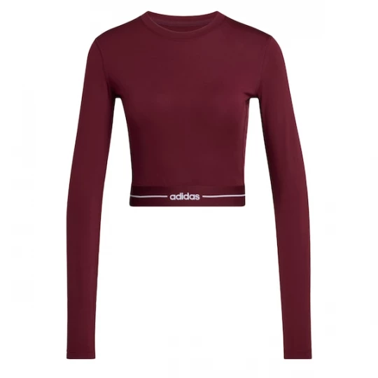 Foto van product ADIDAS PERFORMANCE Functioneel shirt 'Hyperglam' wijnrood / wit