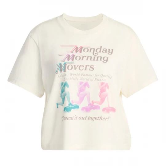 Foto van product ADIDAS PERFORMANCE Functioneel shirt 'Les Mills Movers' donkergrijs / petrol / rosa / offwhite