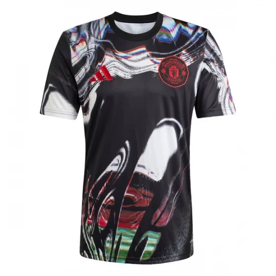 Foto van product ADIDAS PERFORMANCE Functioneel shirt 'Manchester United 25 / 26 Pre Match' groen / vuurrood / zwart / wit