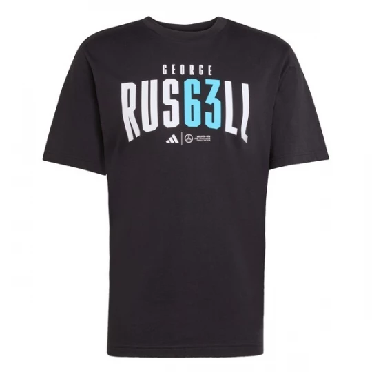 Foto van product ADIDAS PERFORMANCE Functioneel shirt 'Mercedes - AMG Petronas Formula One Team George Russell' aqua / zwart / wit