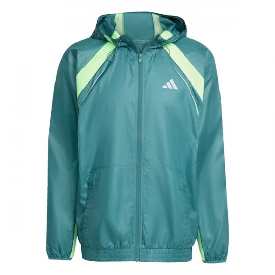 Foto van product ADIDAS PERFORMANCE Sportjas 'Tech Apparel' petrol / lichtgroen / wit