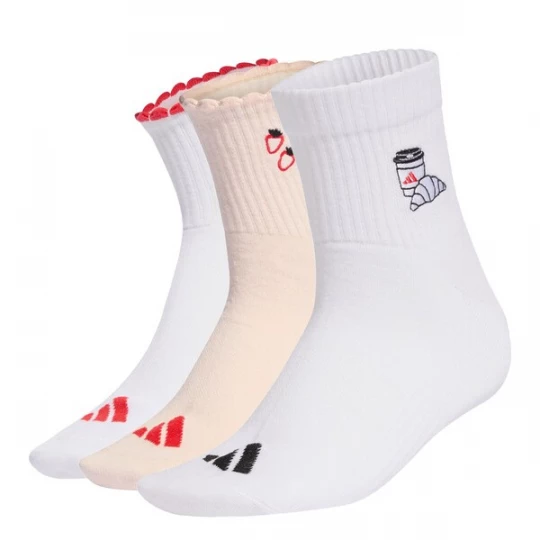 Foto van product ADIDAS PERFORMANCE Sportsokken 'Graphic 3 Pair Pack' rosé / knalrood / zwart / wit