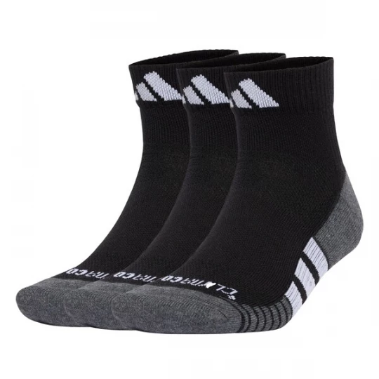 Foto van product ADIDAS PERFORMANCE Sportsokken 'Performance CLIMACOOL Cushioned Quarter 3-Pack' grijs gemêleerd / zwart / wit