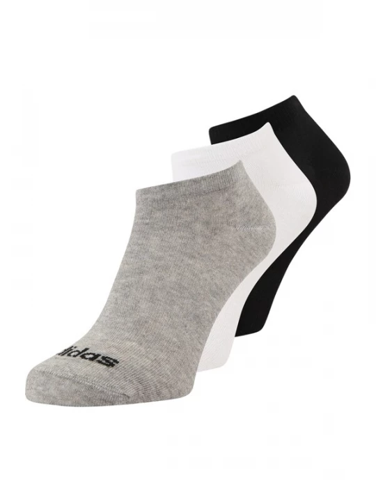 Foto van product ADIDAS PERFORMANCE Sportsokken 'Thin Linear Low-Cut' grijs gemêleerd / zwart / wit