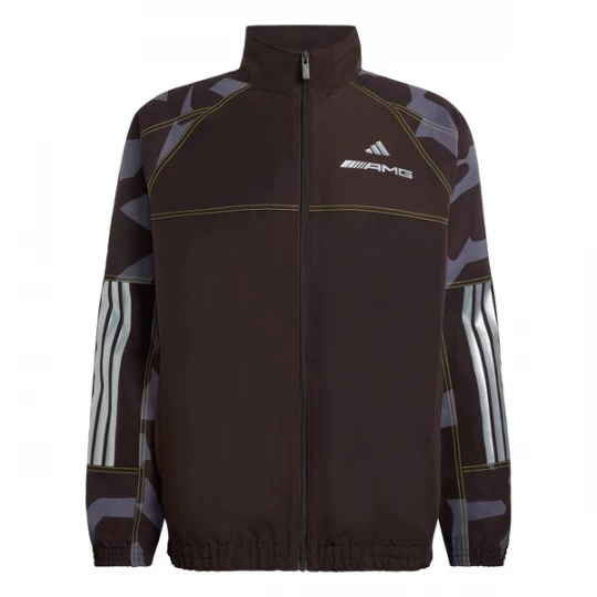 Foto van product ADIDAS PERFORMANCE Trainingsjack 'AMG' chocoladebruin / geel / stone grey / wit