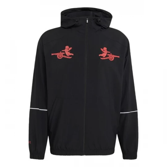 Foto van product ADIDAS PERFORMANCE Trainingsjack 'FC Arsenal Places+Faces' zilvergrijs / vuurrood / zwart