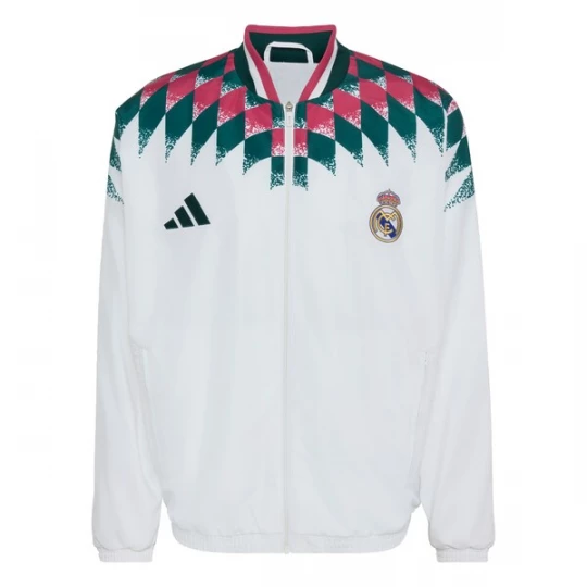Foto van product ADIDAS PERFORMANCE Trainingsjack 'Real Madrid Stadium' smaragd / kersrood / zwart / wit