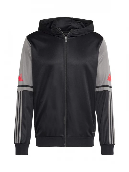 Foto van product ADIDAS PERFORMANCE Trainingsjack 'SQ25' stone grey / lichtrood / zwart
