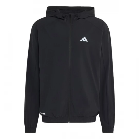 Foto van product ADIDAS PERFORMANCE Trainingsjack 'Tech Apparel' basaltgrijs / zwart