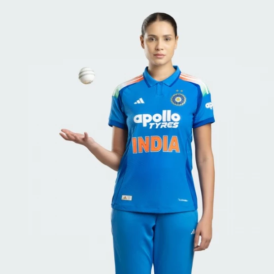 Foto van product ADIDAS PERFORMANCE Tricot 'Indien Cricket Odi' blauw / oranje / wit