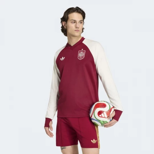Foto van product ADIDAS PERFORMANCE Tricot 'Spain 26 Away Pre Match Warm' donkerrood / wit