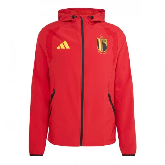 Foto van product ADIDAS PERFORMANCE Tussenjas 'Belgium Tiro Travel Full Zip' geel / rood / zwart